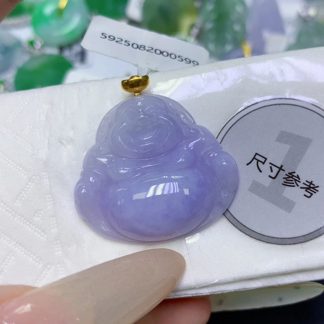 翡翠18K金镶嵌颈饰天然缅甸翡翠a货百元以上9元证书费自理