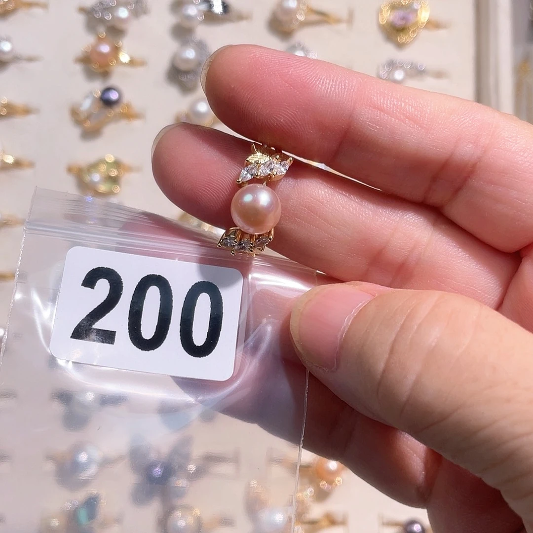 合金淡水珍珠耳饰板***果