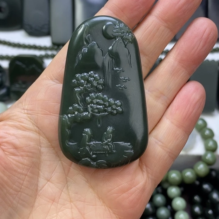 和田玉未镶嵌挂件