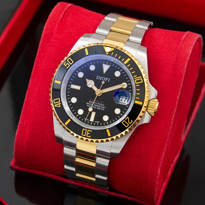 XJ推荐高奢定制间金水鬼款 手表男超薄简约大气商务防水男士手表