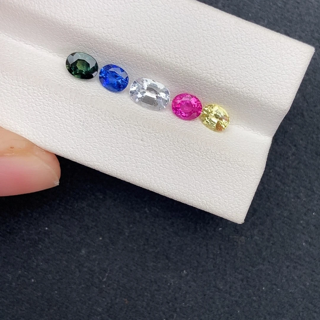 *****蓝宝石裸石蓝宝五粒