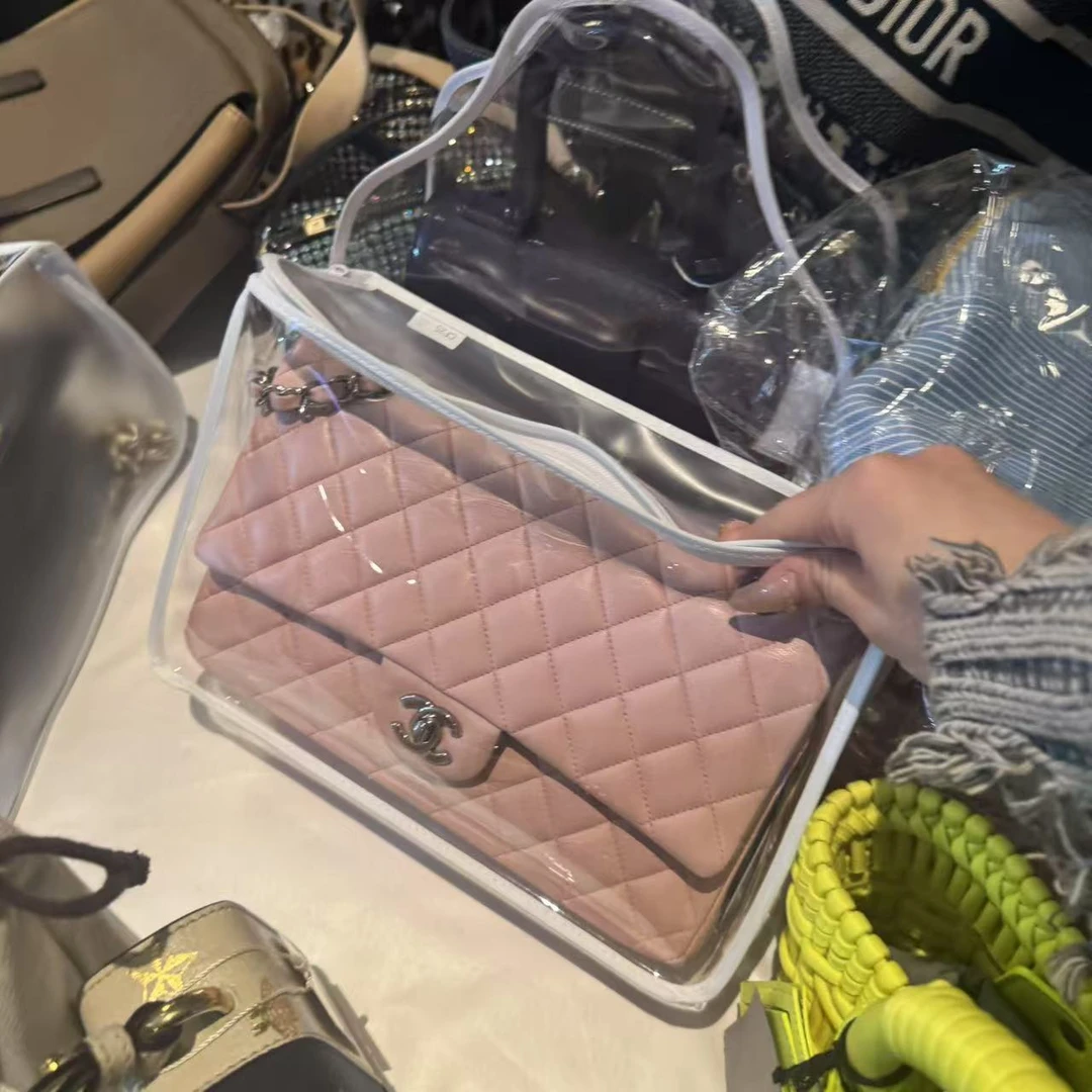 95新 Chanel/香奈儿 伦老板/95新/香奈儿粉银cf