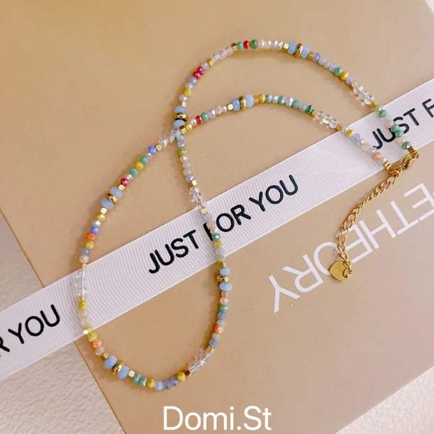 钛钢锆石项链 Y【白月光】时尚百搭彩色减龄项链