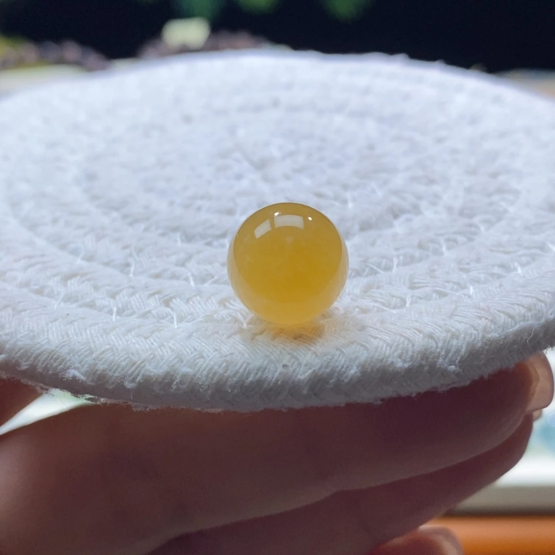 翡翠未镶嵌颈饰橙黄卡12.2mm