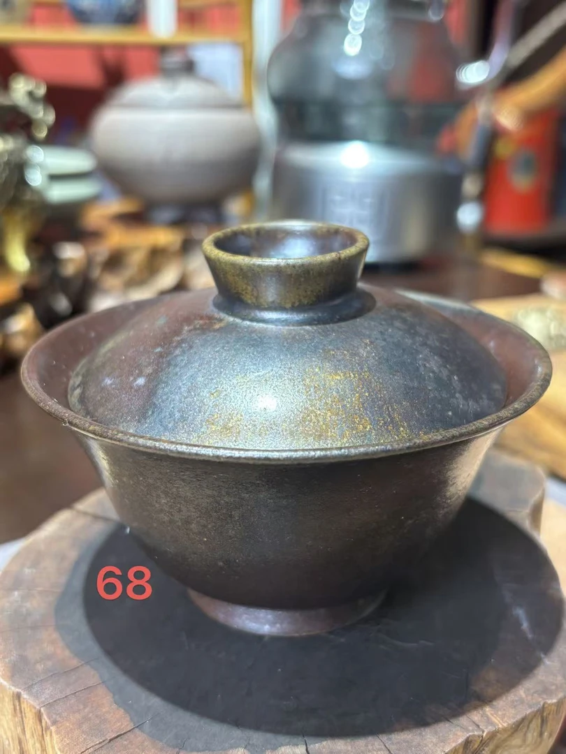 柴烧 裸烧落灰釉 主人杯 068