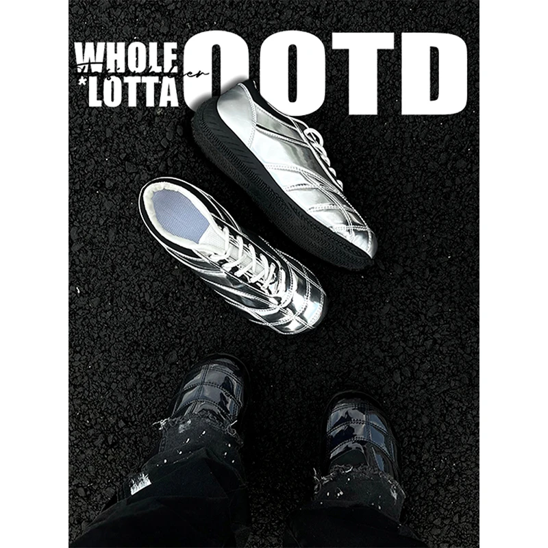 aoyo25SS秋季休闲赛车鞋男美式复古系带徳训鞋时尚潮流百搭低帮鞋