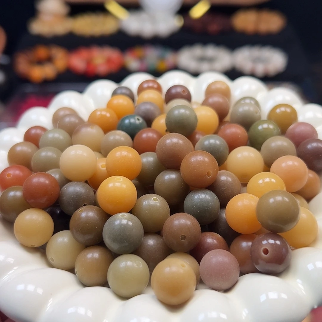 手串菩提根/象牙果微瑕卡12/13浓郁多宝圆1000颗