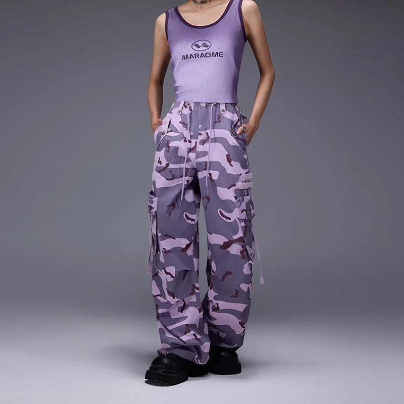 显瘦运动户外休闲透气宽松迷彩长裤x51118