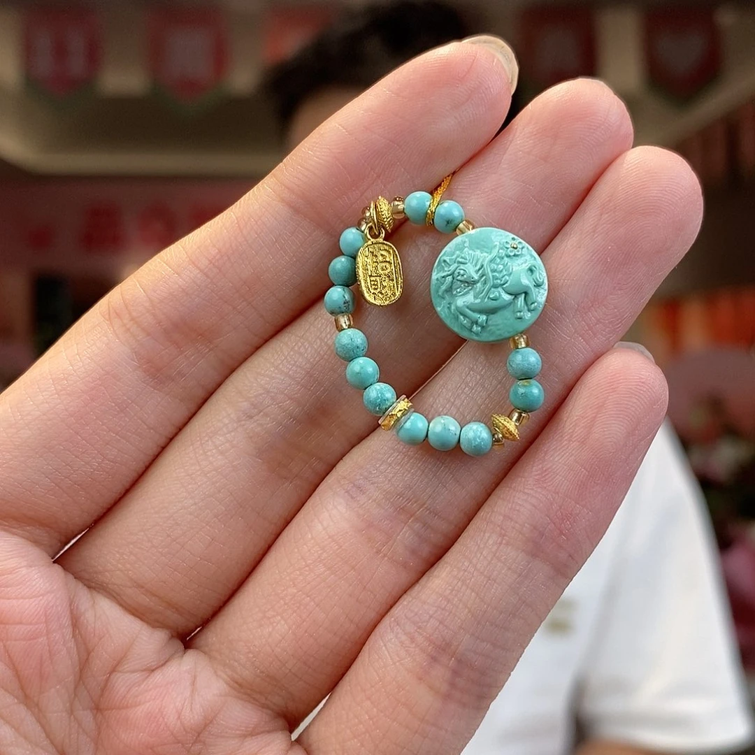 18K金镶嵌绿松石珠宝奇石