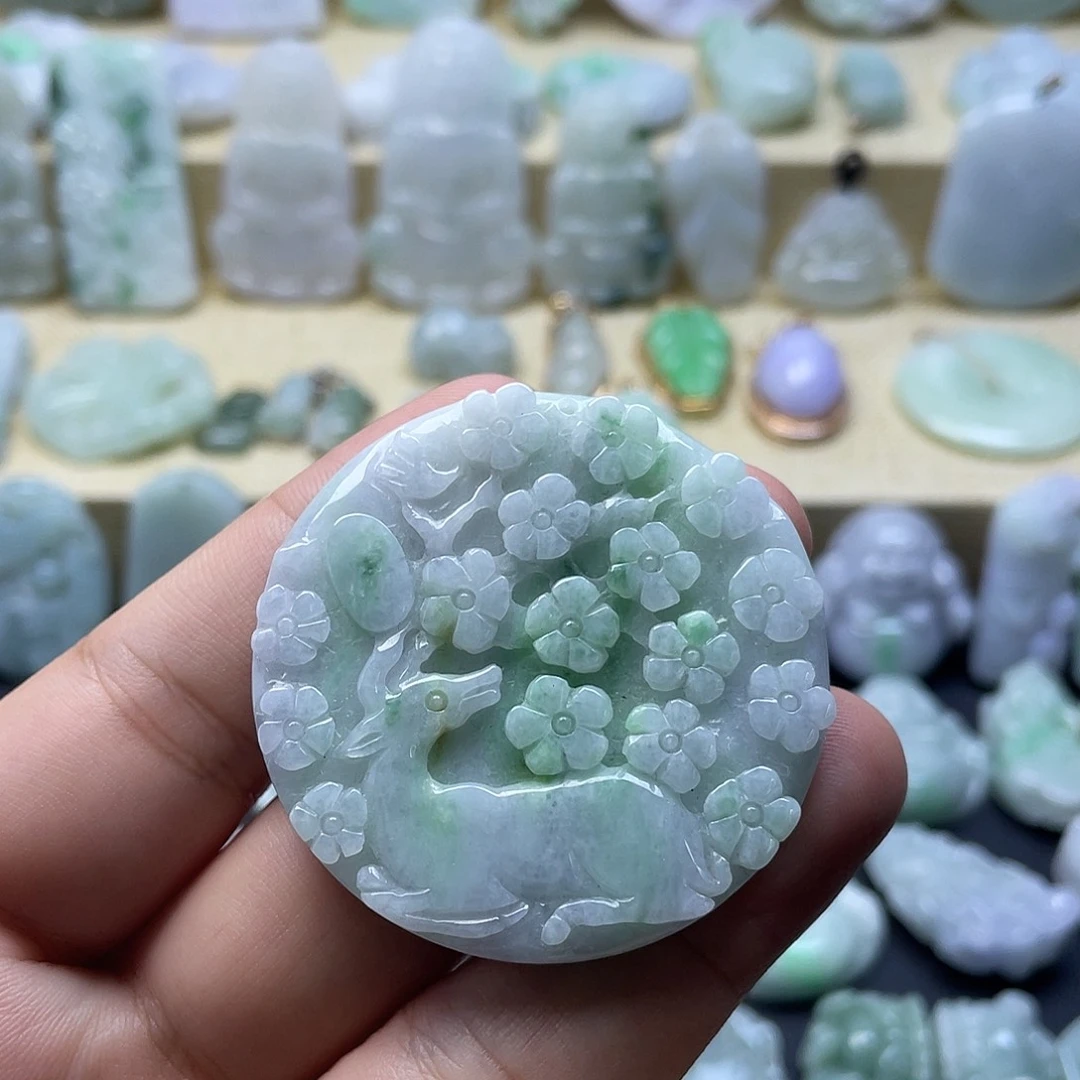 颈饰未镶嵌翡翠纯天然翡翠