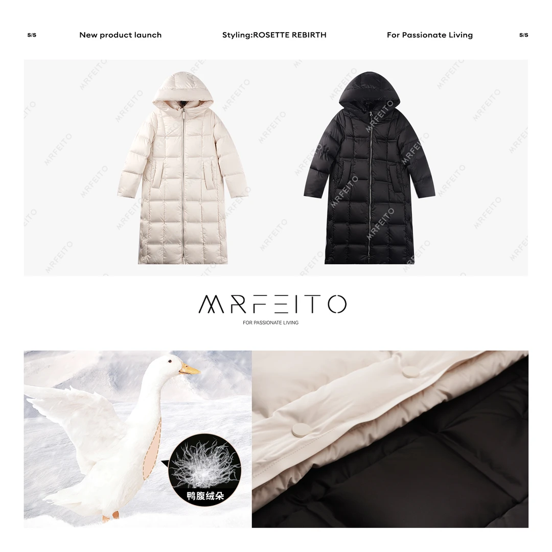 【无惧风雪】女士新款拉链连帽时尚羽绒服H106YR01D30450