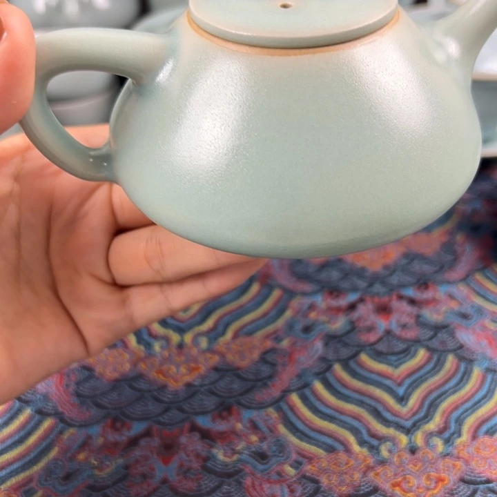 摆件仿古釉釉水石瓢壶微瑕
