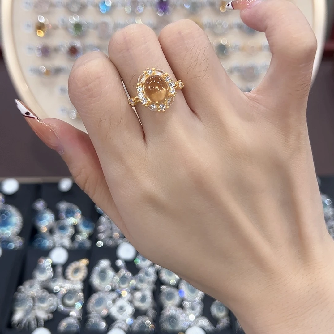 蛇纹石玉银S925镶嵌戒指刘***←