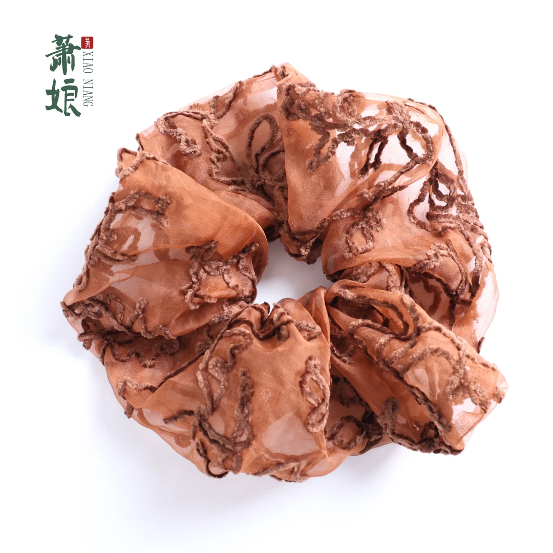 萧娘【发圈】新中式发饰发圈桑蚕丝真丝发绳手腕挂件大肠圈2546