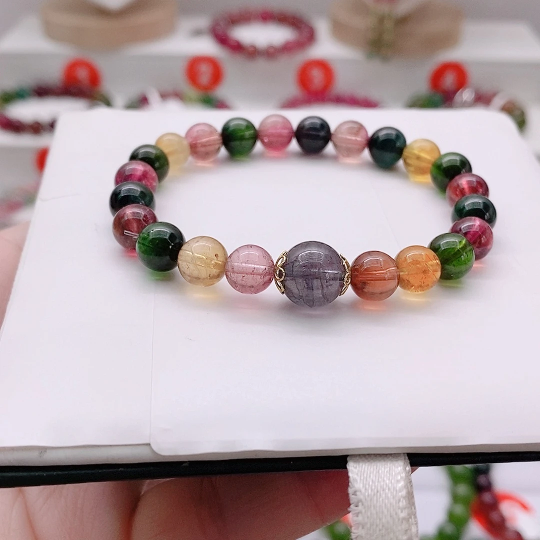 手链碧玺18K金镶嵌11号