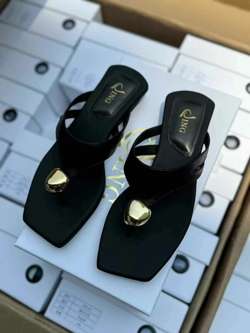 JING2025夏季时尚休闲鞋678-23百搭黑色鞋