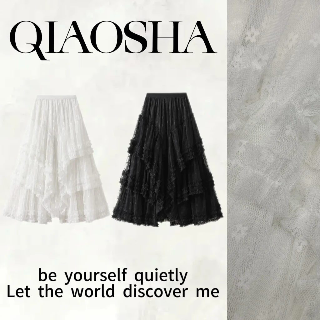 【彩嘉专属】十三行新款显高显瘦千层长裙