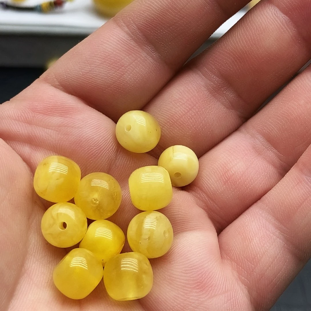 未镶嵌蜜蜡珠宝奇石10毫米老型微瑕随机一颗