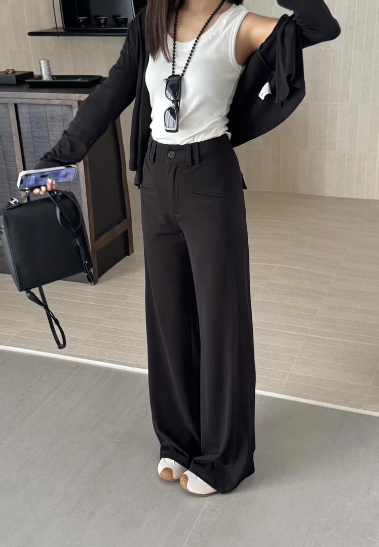 玖黛衣【一键瘦腿】早秋纯色简约百搭裤子KZP41398 KZP41399