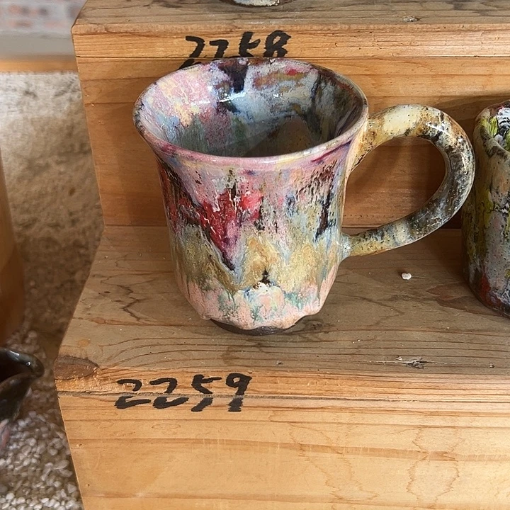 如***姐志野茶茶杯 志野 志野