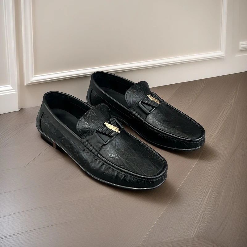 9028-1豆豆鞋真皮牛皮透气男鞋男士休闲鞋