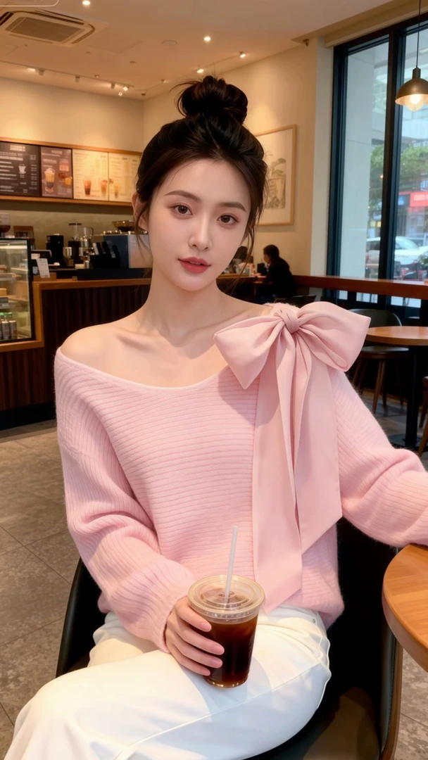 法式甜美蝴蝶结设计感蝙蝠袖毛衣秋冬新款软糯宽松短款漂亮上衣女