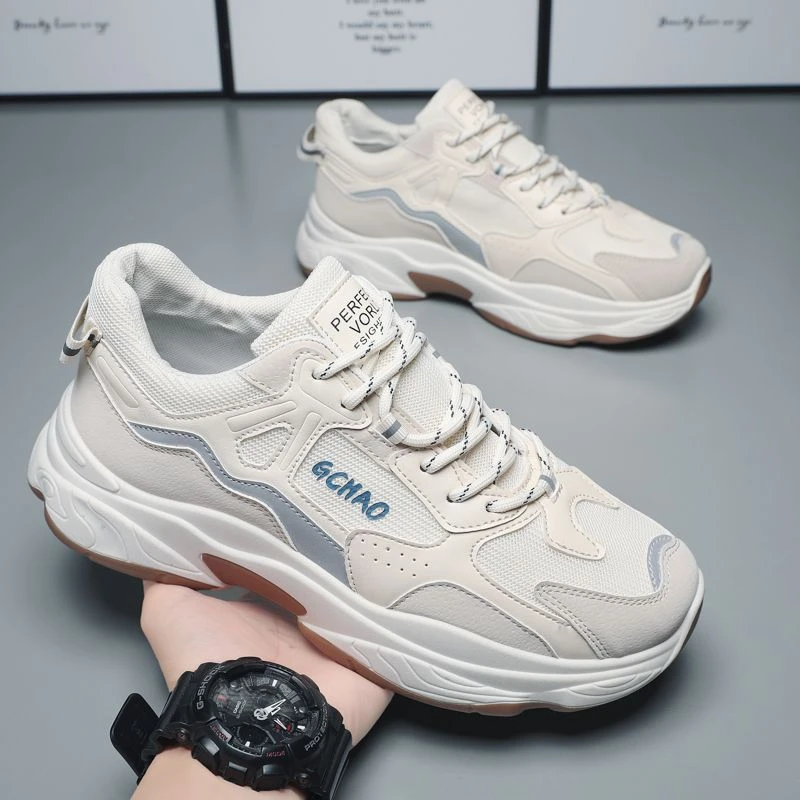 新款网面透气运动鞋防臭百搭运动休闲跑步增高网红老爹潮鞋