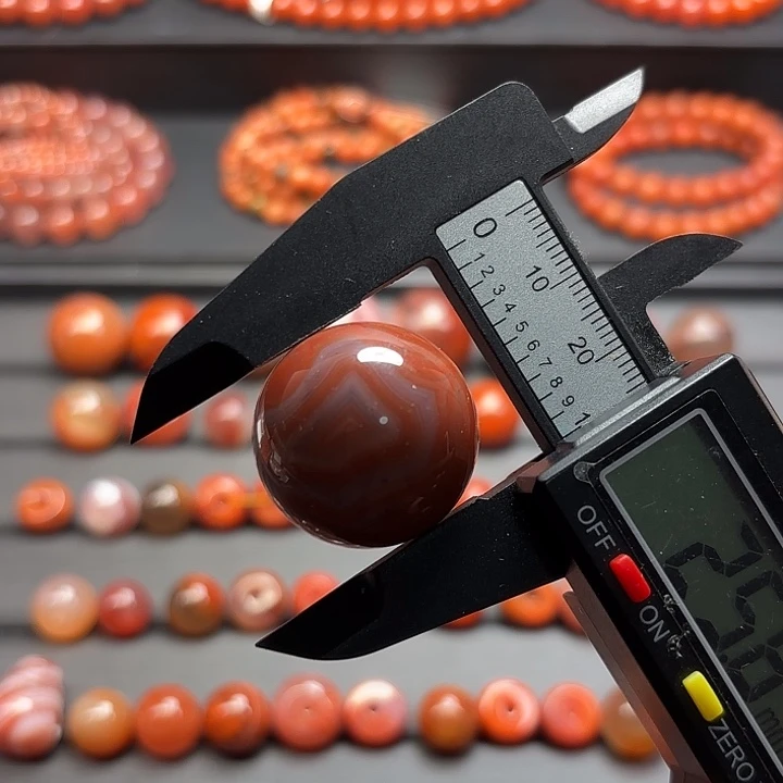 南红玛瑙未镶嵌颈饰25mm+