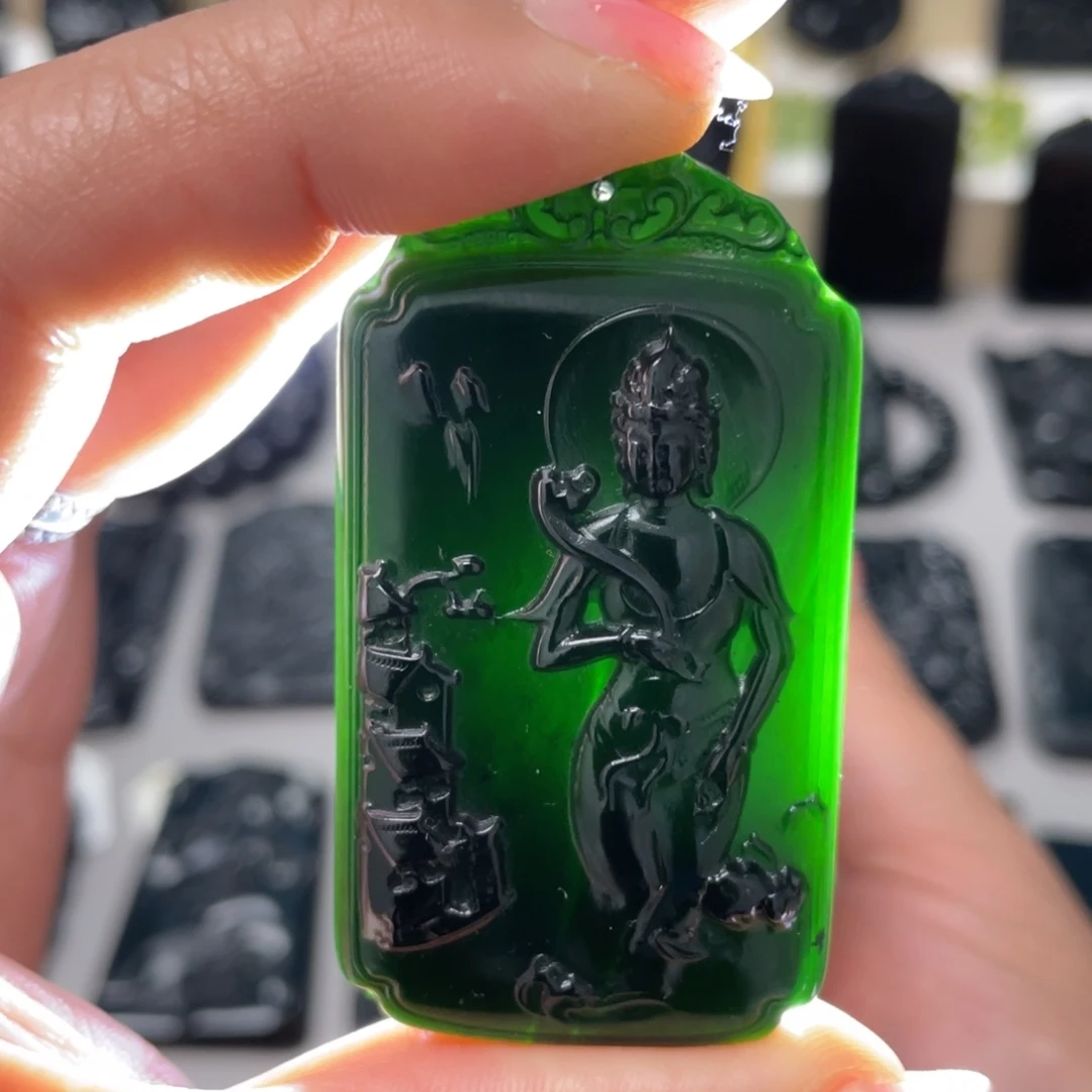 蛇纹石玉未镶嵌吊坠