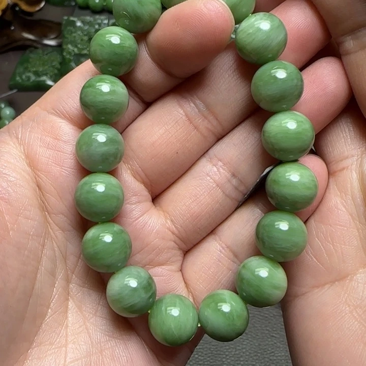 和田玉（碧玉）手链未镶嵌