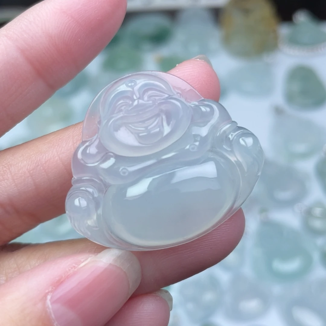 翡翠未镶嵌颈饰佛公