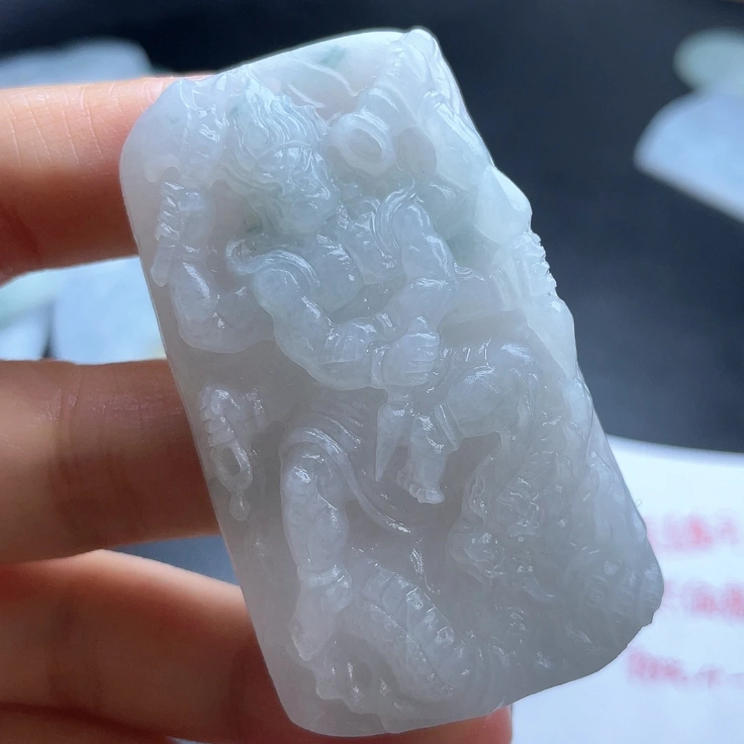 定制翡翠未镶嵌翡翠毛货挂件吊坠