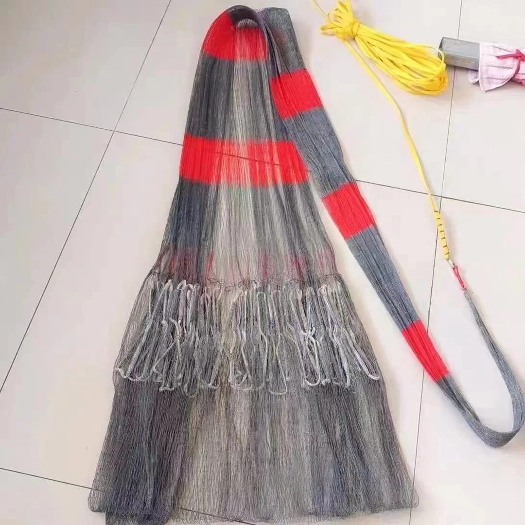 老式手撒网纯手工大力马线手撒网手抛网旋网鱼网渔网精品撒网