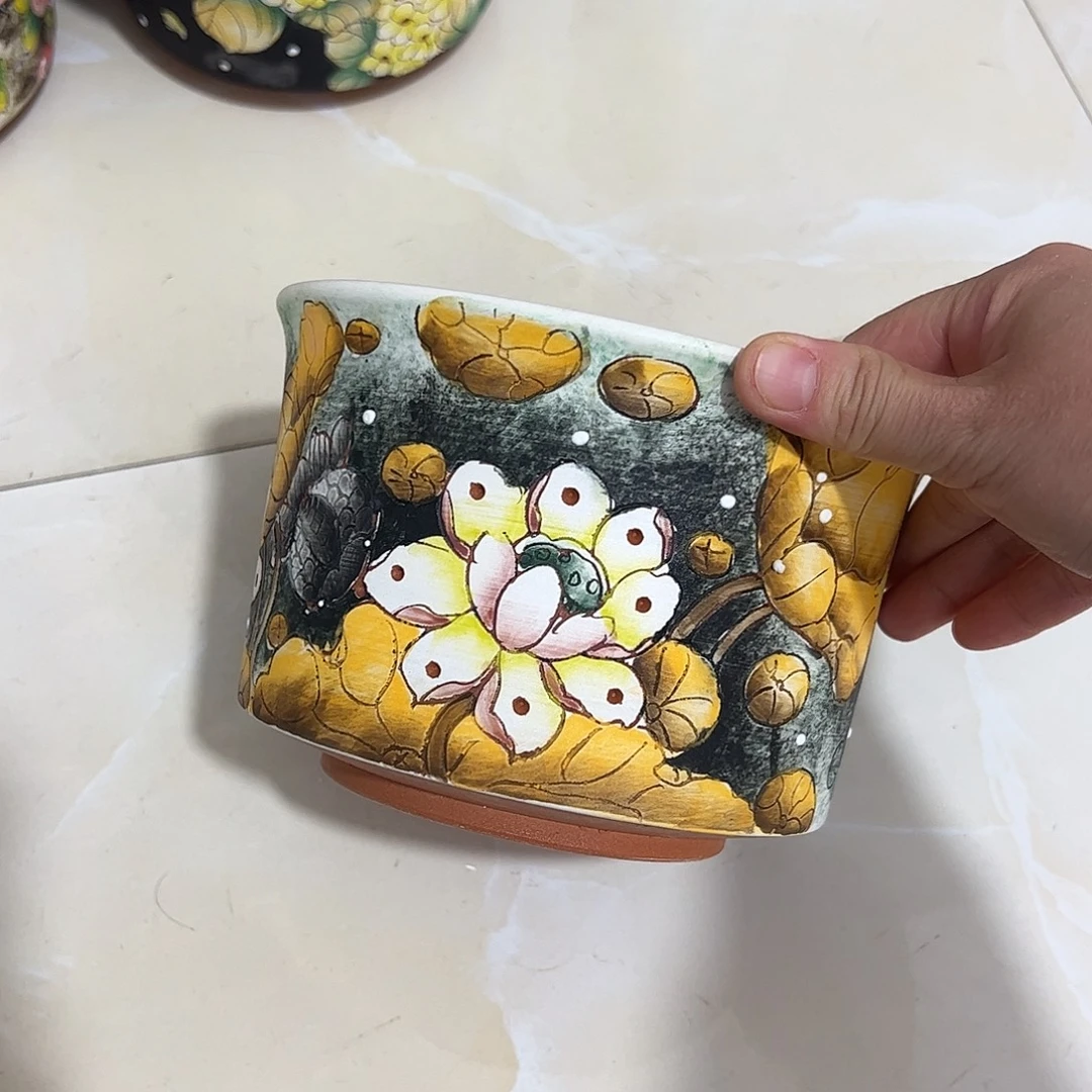 小***姐景德镇炫彩手绘景德镇陶瓷花盆