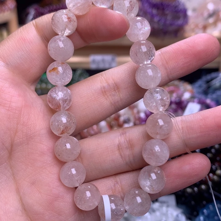 未镶嵌手串水晶9.7粉阿塞