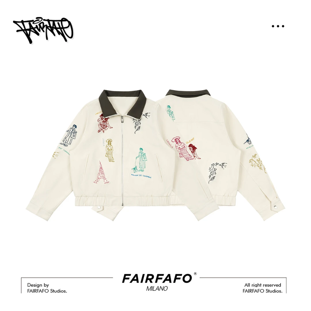 【彩色绣花夹克】ZY5WB0574高级轻奢休闲绣花外套