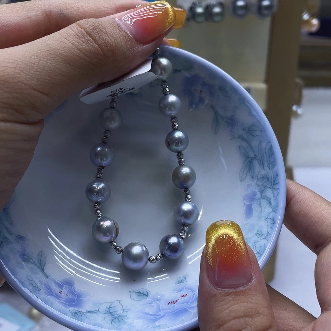 手绳海水珍珠银S925镶嵌