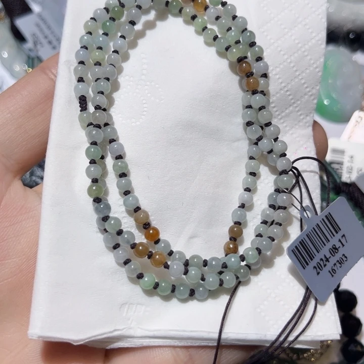 翡翠颈饰未镶嵌天然翡翠A货