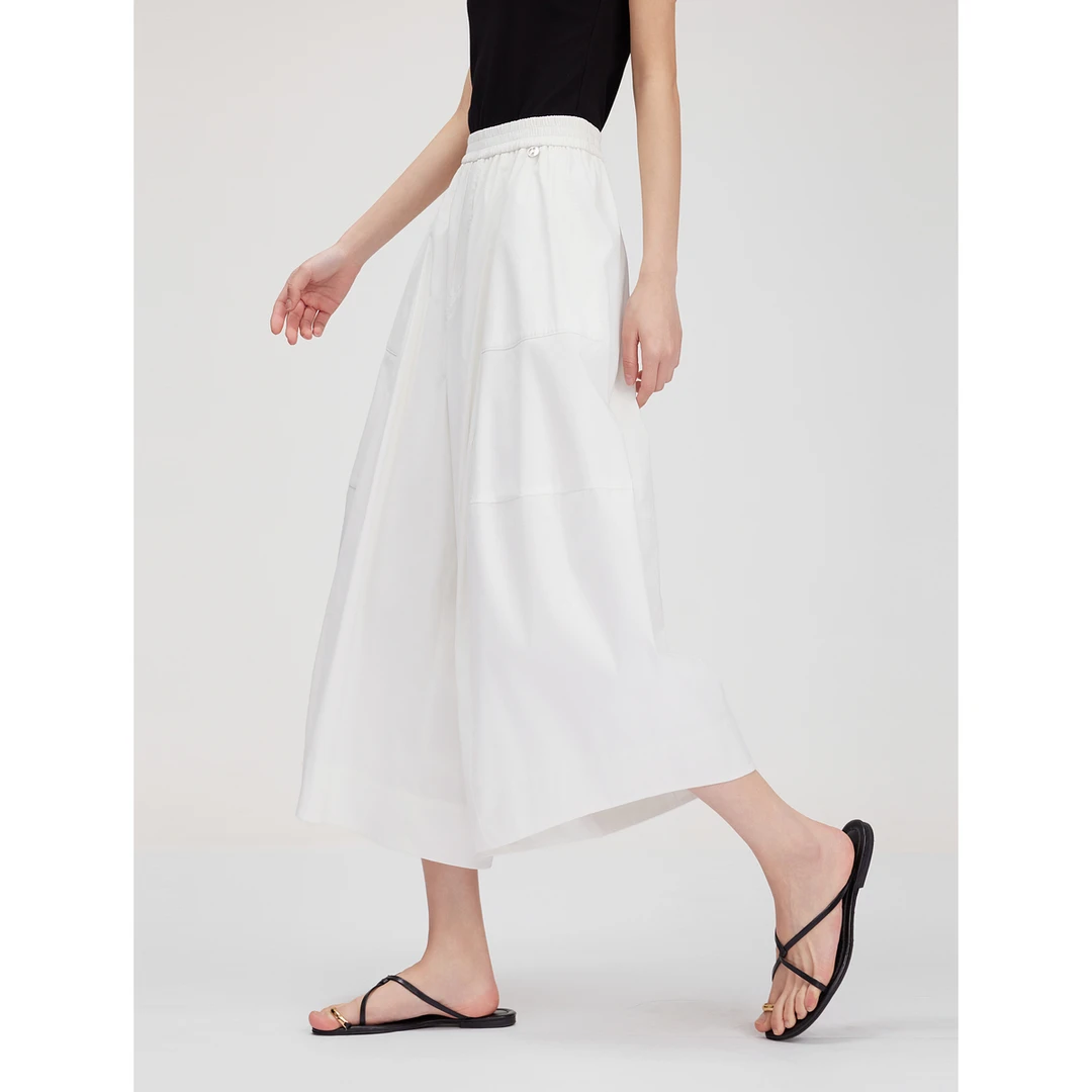 【女装优选WL】ELLE法式休闲短裤女高腰显瘦2025通勤阔腿裤EK51536