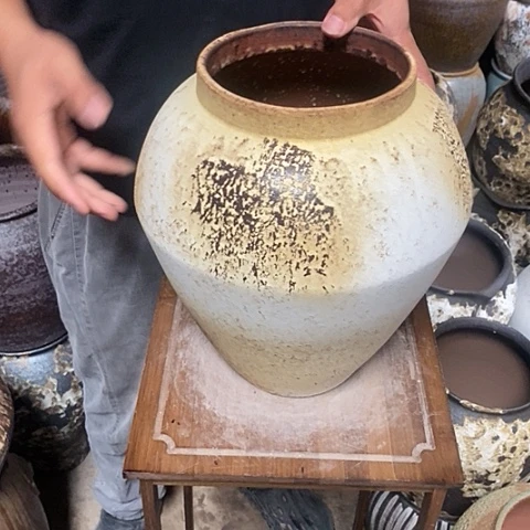 紫砂花盆口16高度32飞碟