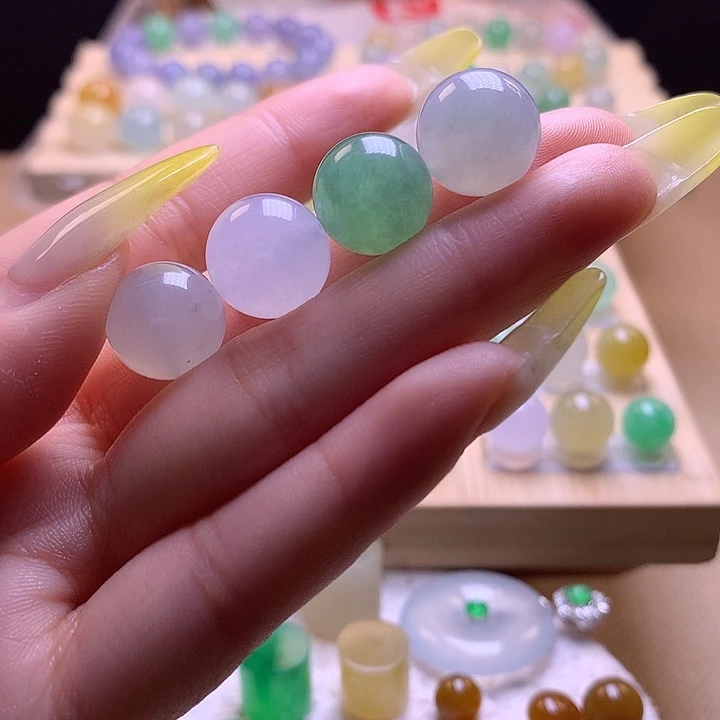 未镶嵌手链翡翠单颗翡翠圆珠卡12➕