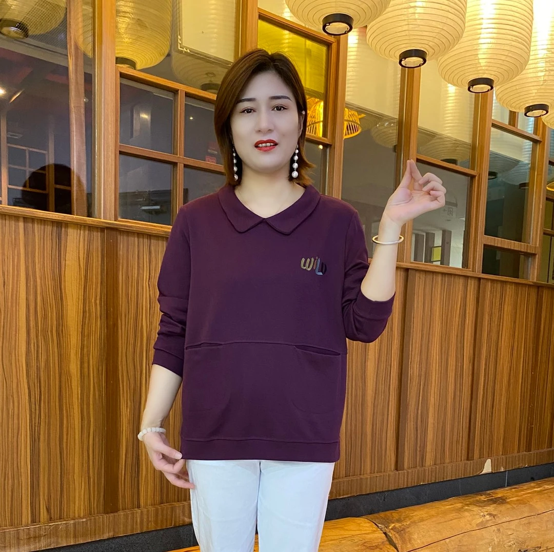 2025秋季减龄刺绣卫衣娃娃领口袋常规袖显瘦街头风洋气上衣