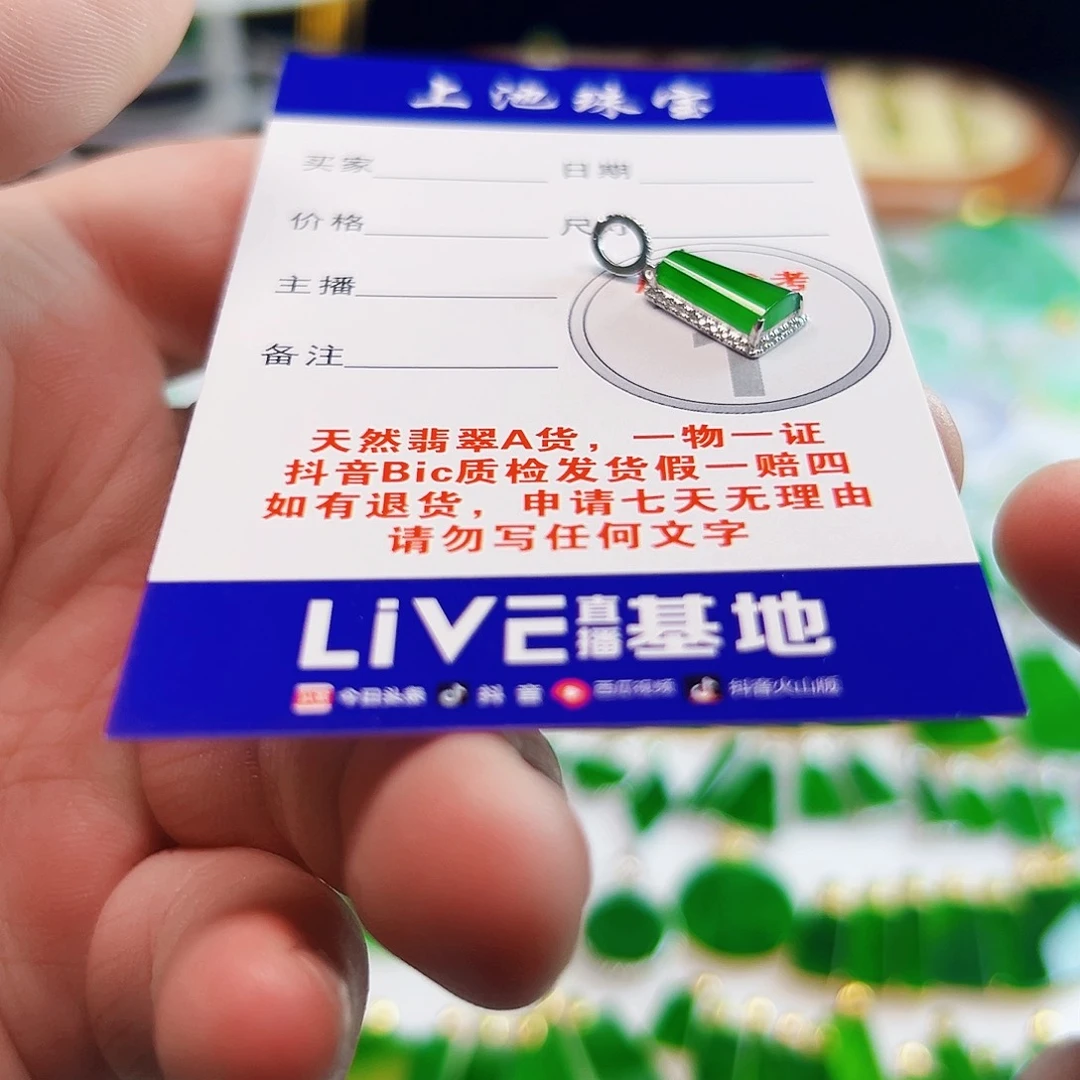 颈饰18K金镶嵌翡翠～**～翡翠