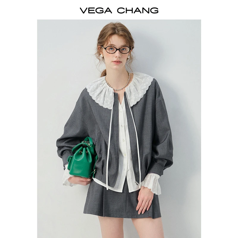 VEGA CHANG时尚套装女2025新款秋季小个子外套半身裙套装0200LW