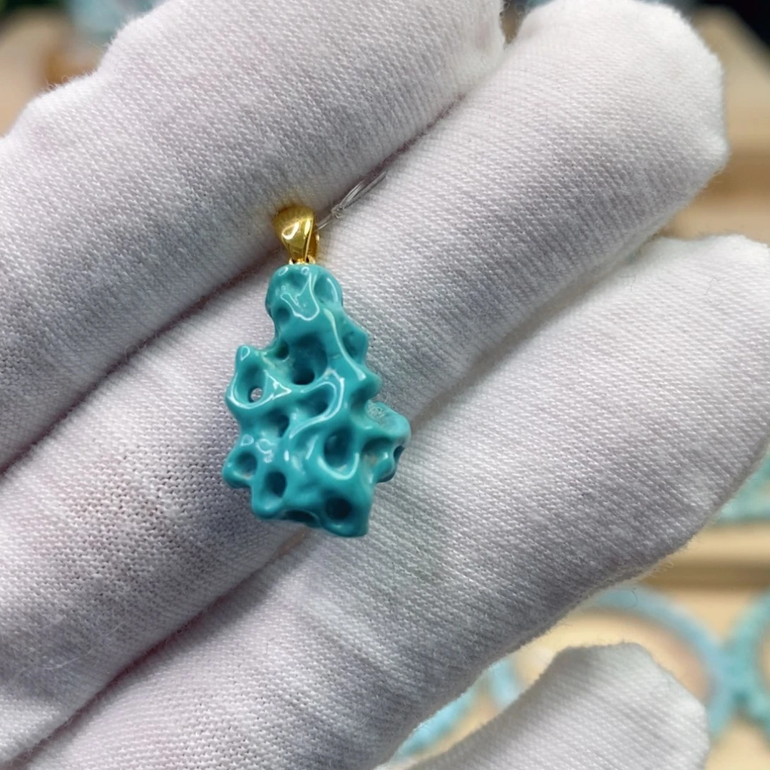 绿松石18K金镶嵌绿松石