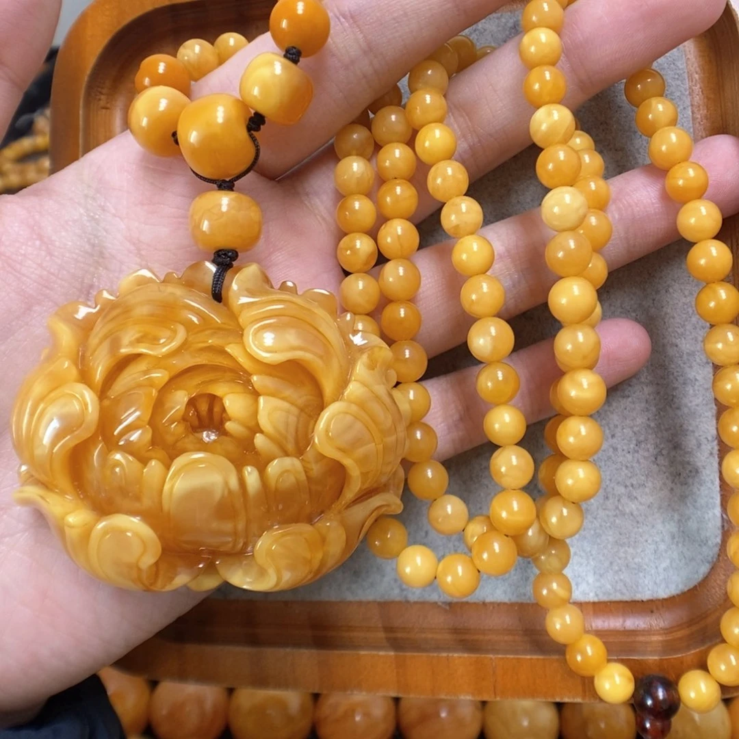 蜜蜡项链未镶嵌蜜蜡吊坠