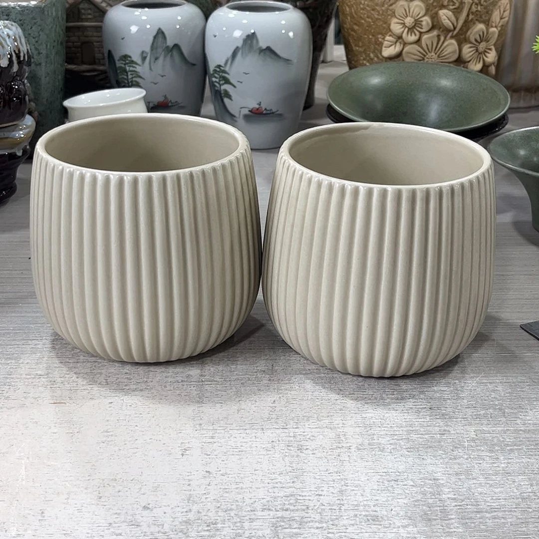 口径  12*13厘米陶瓷绿植多肉微瑕花盆