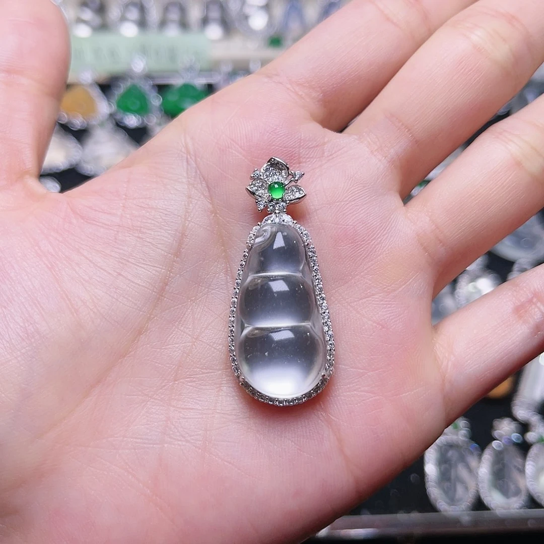 石英质玉银S925镶嵌颈饰?****.