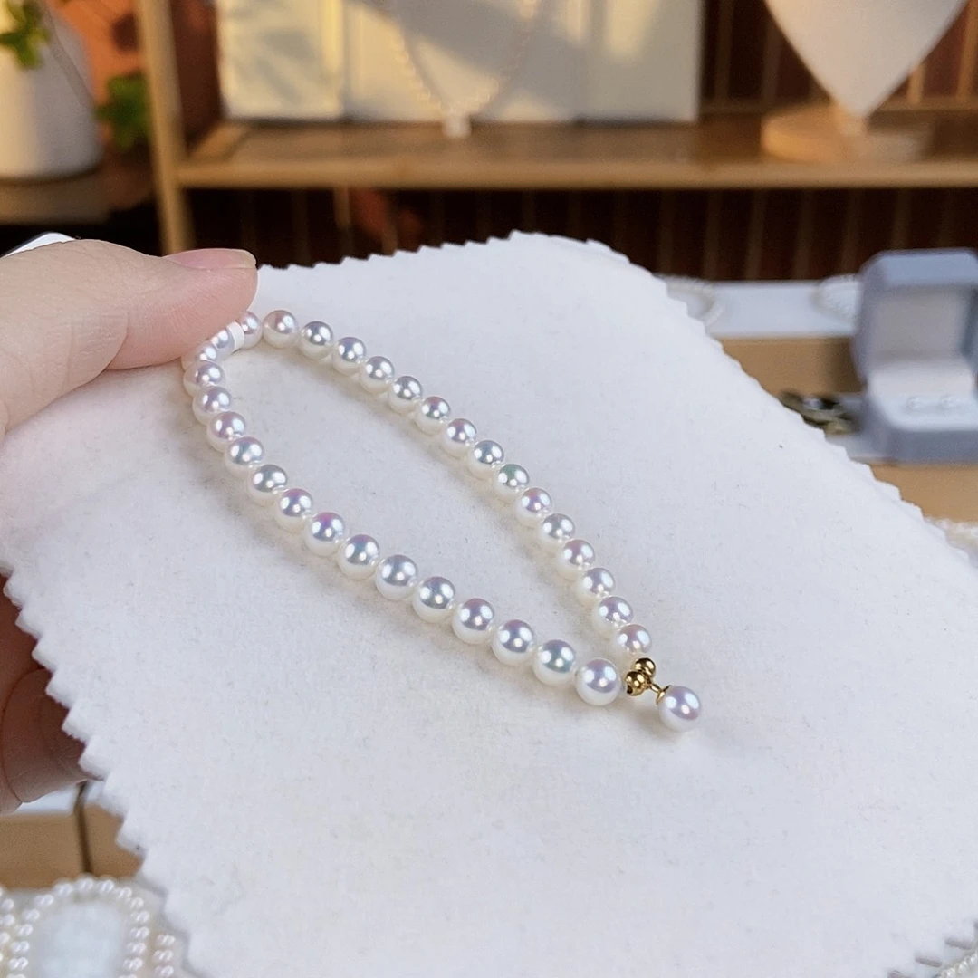 淡水珍珠手绳银S925镶嵌