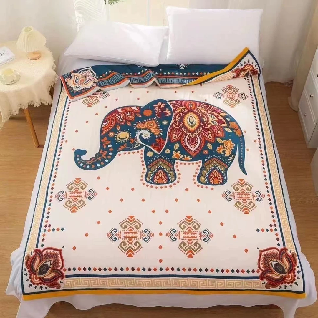 【面包被-单人独版吉象】150*200cm  柔软亲肤多功能纱布面包被！